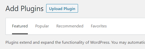 upload plugins