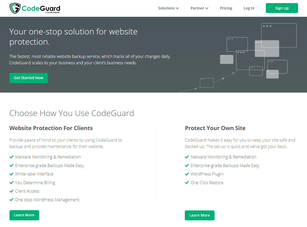 Codeguard homepage