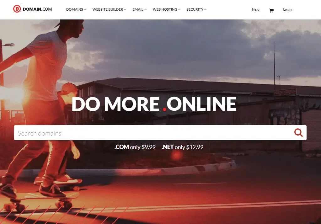 Domain.com Homepage