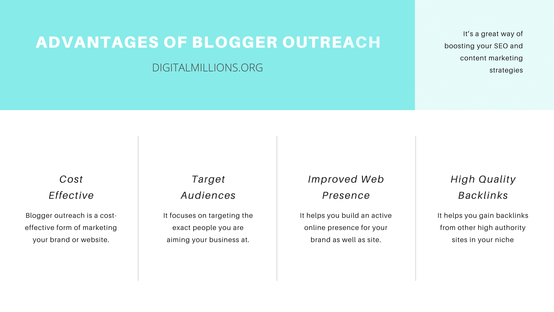 The advantages of blogger outreach