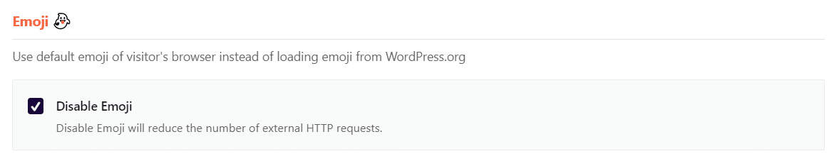 Disable Emojis in WP Rocket