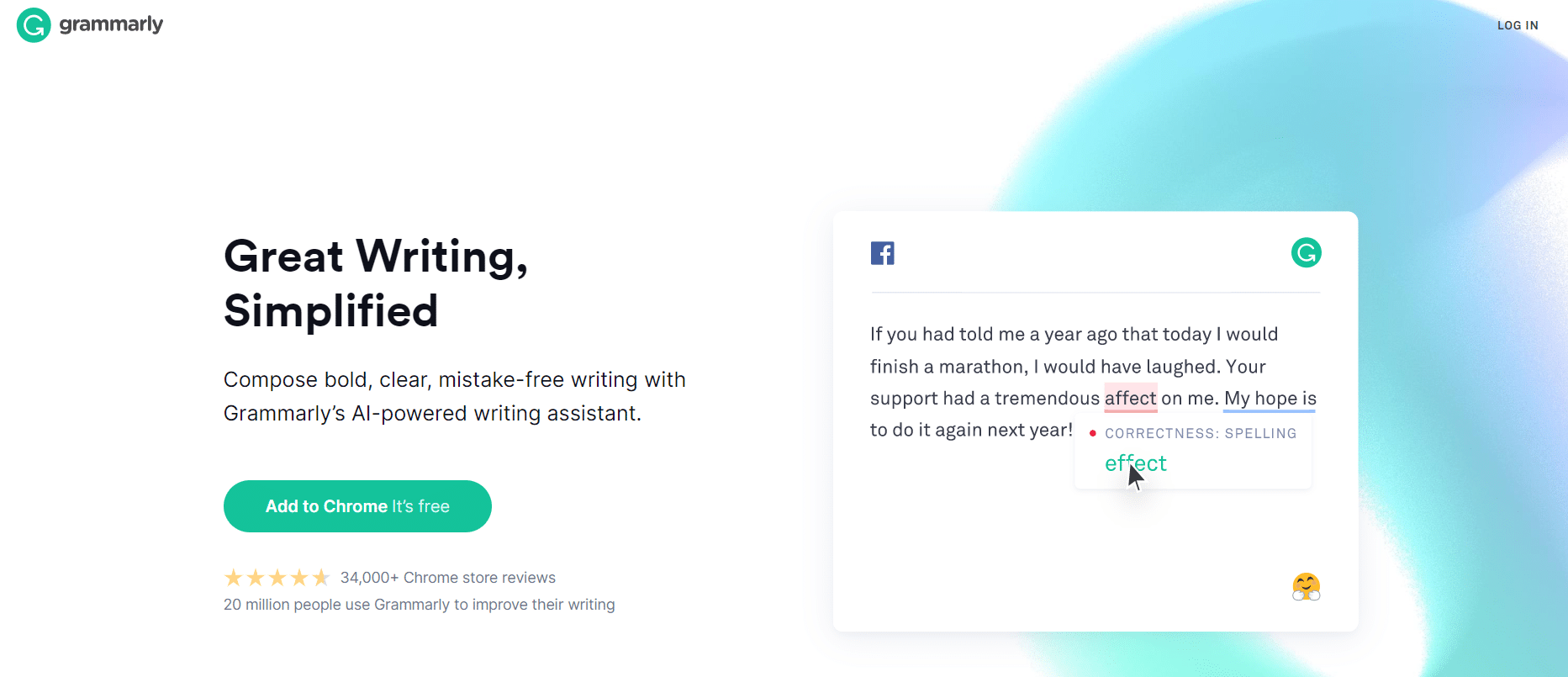 Grammerly Homepage