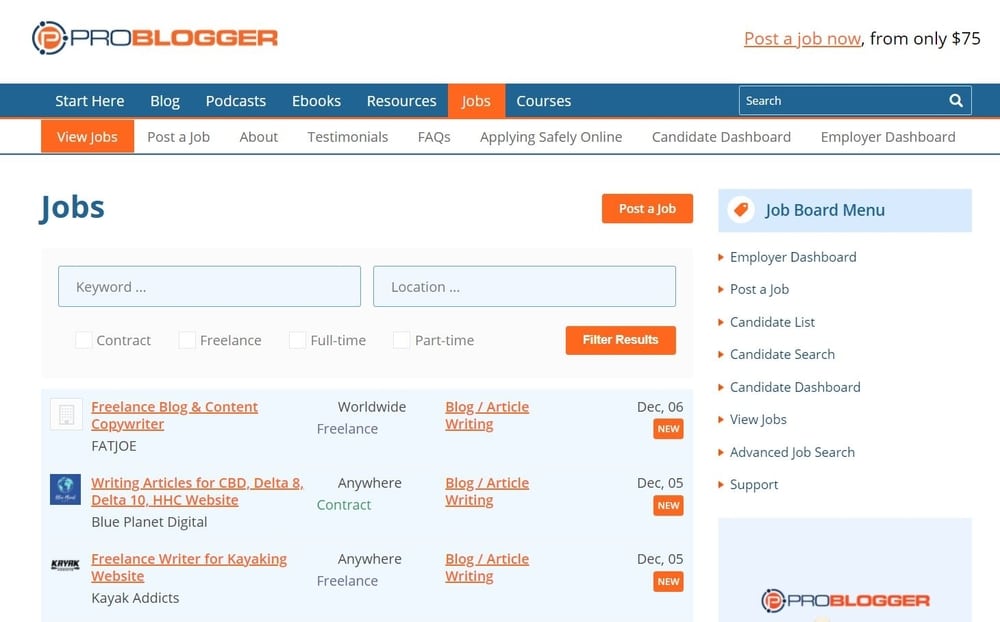 Problogger Job Board