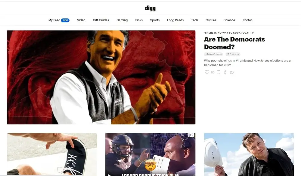 Digg Homepage