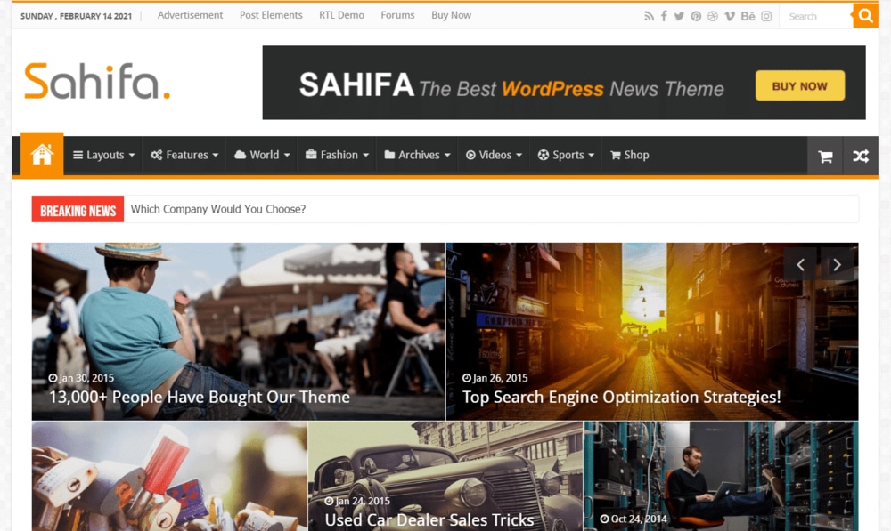 Sahifa WordPress Theme