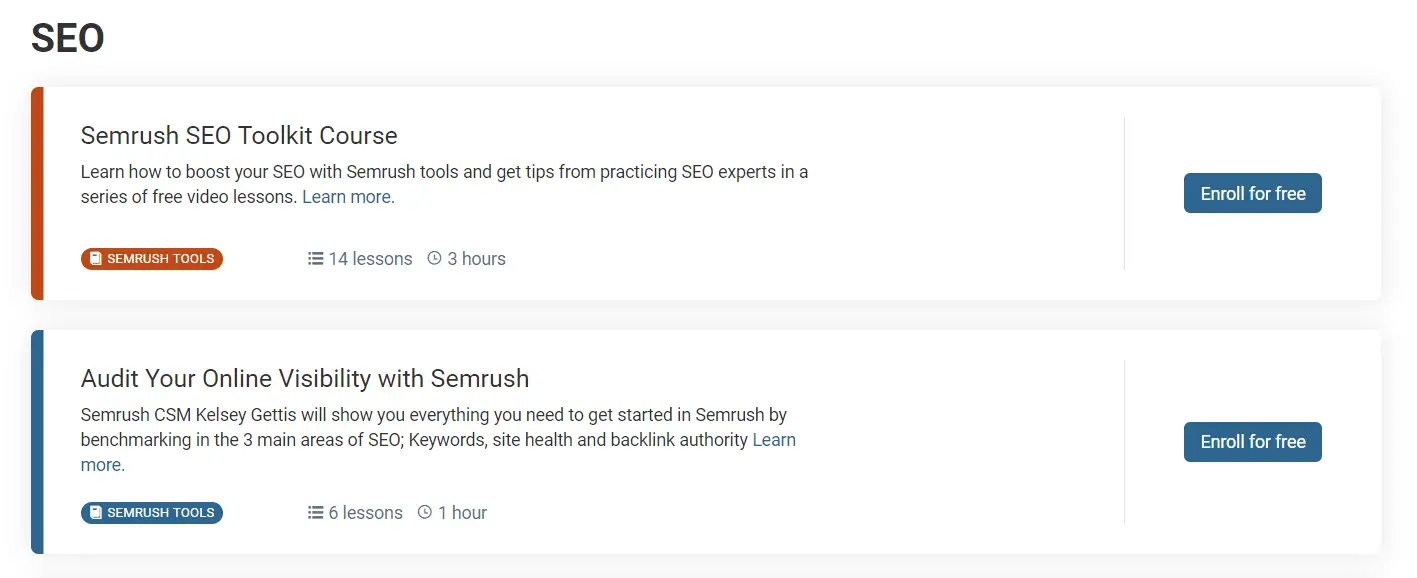 SEO Courses by SEM