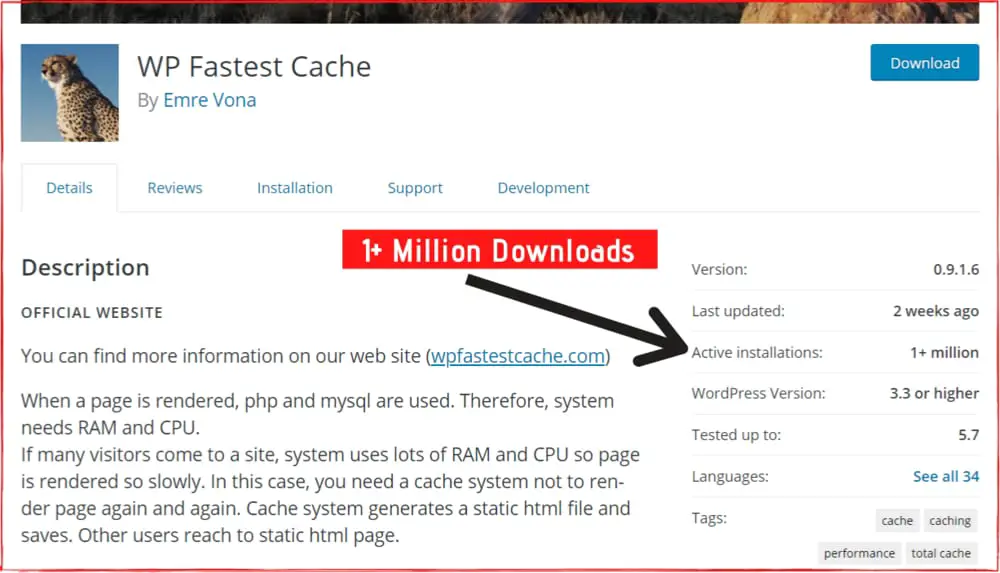 WP Fastest Cache Downloads
