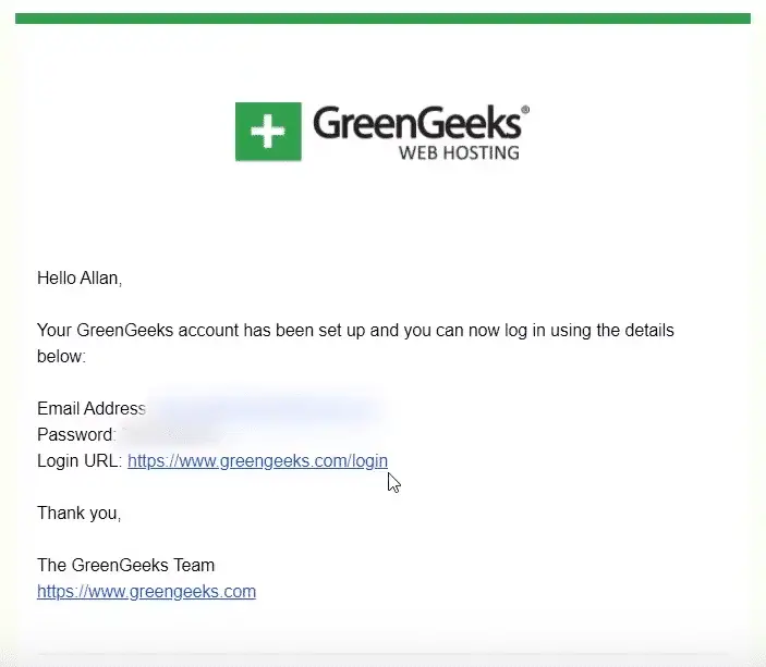 GreenGeeks Login Email