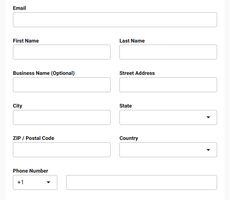 GreenGeeks Required Account Information