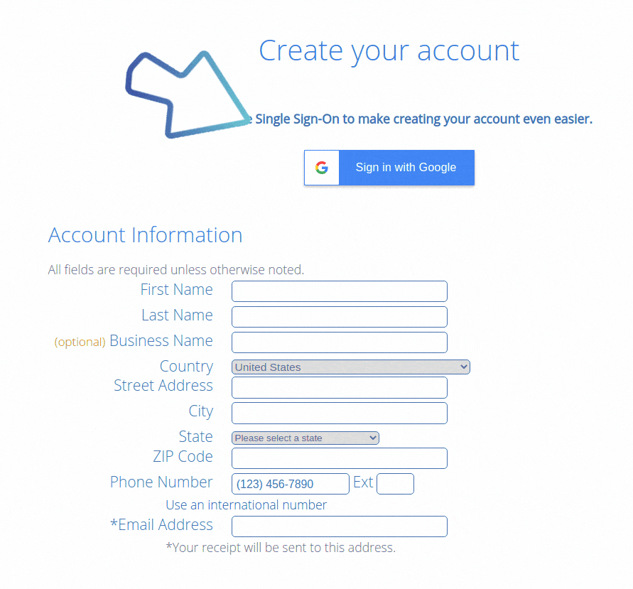 Bluehost Account Information