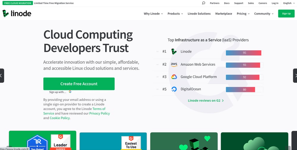 Linode Homepage