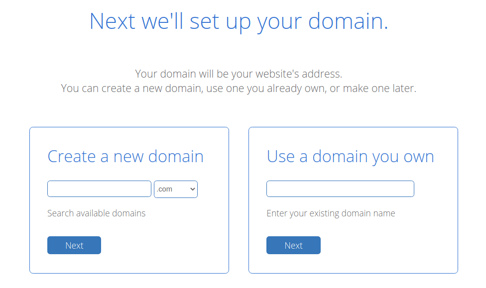 Select a Bluehost Domain Name