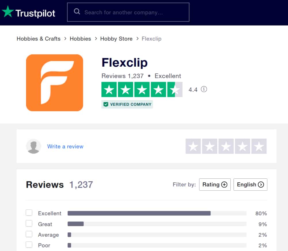 Flexclip Ratings