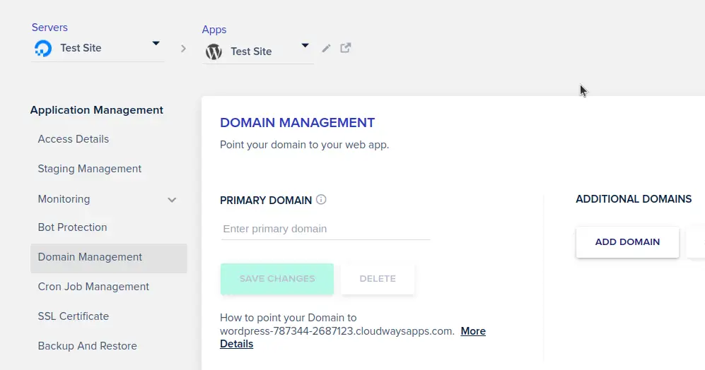 Add Your Domain to Cloudways