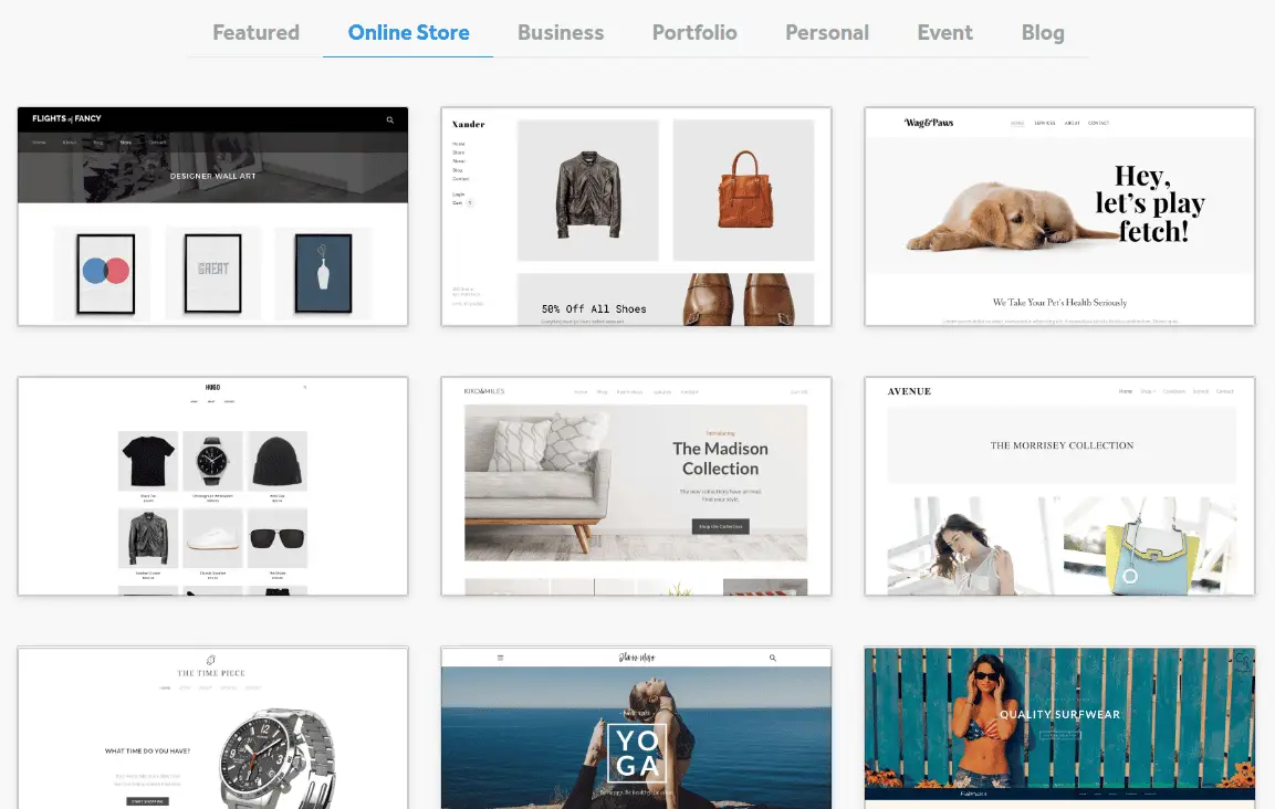 Weebly Online Store Templates
