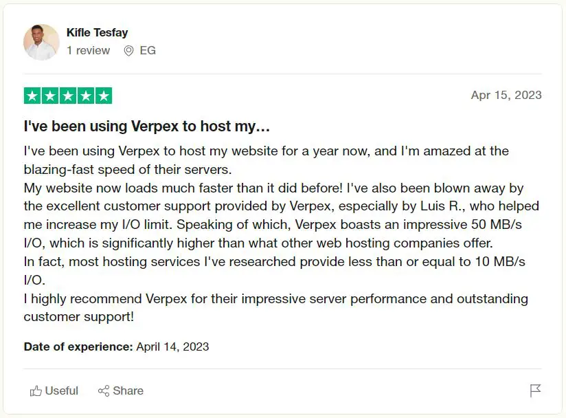 Verpex Hosting Review 5