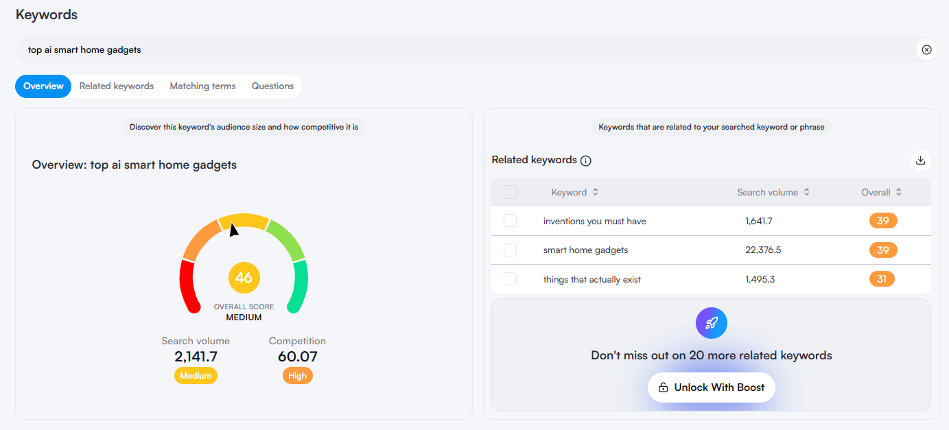 VidIQ Keyword Research